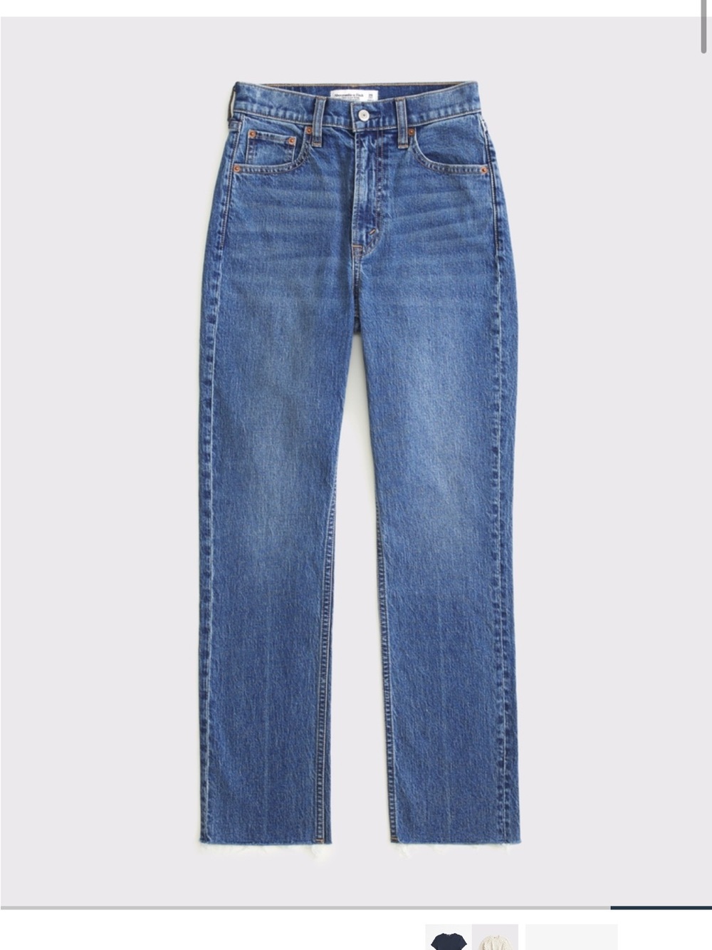 28 Long Abercrombie ultra high rise ankle straight